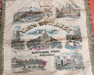 Vintage Hot Springs pillow case