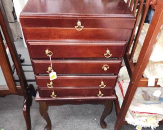 Silver chest w/stand