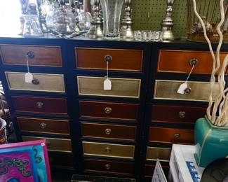 3 matching chest of drawers