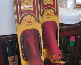 Wooden water skis