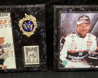 (2) NASCAR DALE EARNHARDT COLLECTIBLE WALL PLAQUES NO SHIPPING PICKUP ONLY