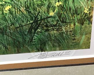 NC ARTIST TIM BRUCE GHOST SERIES SIGNED #136/950 GOING GOING GONE FRAMED PRINT SELLING AT THE FARM, PILOT MOUNTAIN BACKDROP