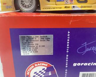 ANDY PILGRIM, DALE EARNHARDT, DALE EARNHARDT JR AND KELLY COLLINS #3 GOODWRENCH CORVETTE DIECAST CARS FIRST EDITION OF THE SERIES
