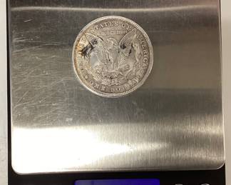 1890-P Morgan silver dollar U.S. 90.0 silver coin Philadelphia mint