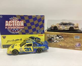2) DALE EARNHARDT JR DIECAST CARS #31 Wrangler and #8 Budweiser both are first editions in the series
