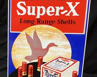 WESTERN SUPER-X LONG RANGE SHELLS ADVERTISING SIGN NO SHIPPING PICKUP ONLY