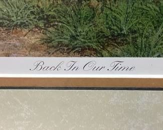  KING, W-S, NC ARTIST TIM BRUCE GHOST SERIES SIGNED #11/750 BACK IN OUR TIME FRAMED PRINT, FARMER w 2 MULES GETTING READY TO TILL