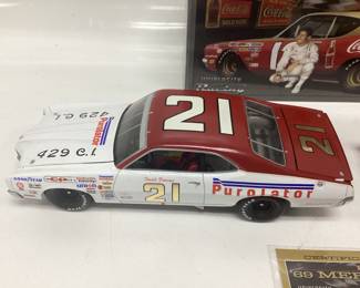 BOBBY ALLISON #12 AUTOGRAPHED DIECAST AND DAVID PEARSON #21 CAR