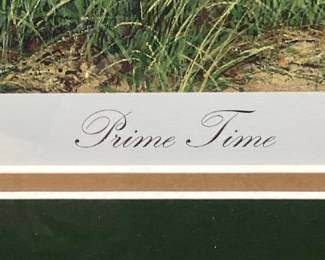 NC ARTIST TIM BRUCE GHOST SERIES SIGNED #201/450 PRIME TIME FRAMED PRINT, HARVESTING OUT IN THE FIELD. NO SHIPPING PICKUP ONLY