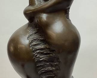 FERNANDO BOTERO HAND CRAFTED BRONZE MOTHER & CHILD ABSTRACT SCULPTURE, 13.75in H