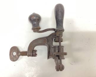 ANTIQUE 12 GAUGE SHOTGUN SHELL ROLL CRIMPING TOOL USED FOR RELOADING