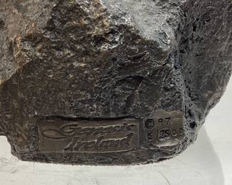 RARE 1997 GENESIS FINE ARTS BRONZE MOTHER & CHILD SCULPTURE, 11.5in H, MULLINGAR IRELAND