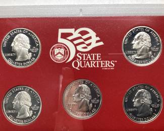 1999 silver quarter proof set 5 coin proof set 90.0 silver