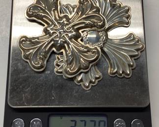 2) REED AND BARTON STERLING CHRISTMAS CROSSES Ltd. Edition Sterling Silver 1994,1996. Total weight 37.7 grams
