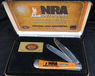 CASE XX NRA OUTDOORS TRAPPER KNIFE IN THE BOX