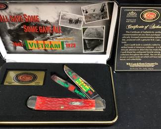 CASE XX VIETNAM WAR COMMEMORATIVE TRAPPER KNIFE ALL GAVE SOME- SOME GAVE ALL, IN THE CASE, LIMITED EDITION