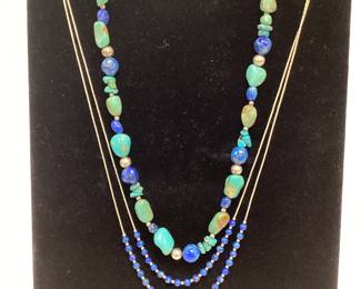 2 VINTAGE STERLING SILVER SOUTHWESTERN TURQUOISE AND LAPIS LAZULI