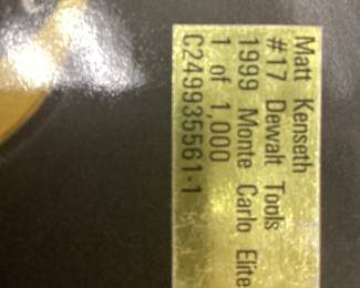 AUTOGRAPH RYAN NEWMAN WITH COA #12 ALLTEL AND MATT KENSETH #17 DEWALT DIECAST CARS BOTH ARE FIRST EDITION IN THE SERIES