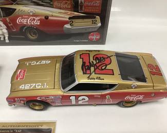 BOBBY ALLISON #12 AUTOGRAPHED DIECAST AND DAVID PEARSON #21 CAR