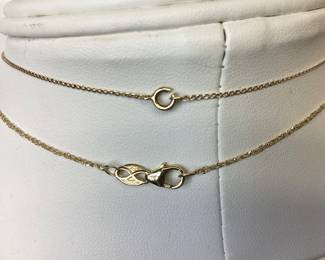 2) 14k GOLD NECKLACES 2.91 grams One necklace needs new clasp
