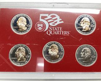 2000 silver quarter proof set 5 coin proof set 90.0 silver