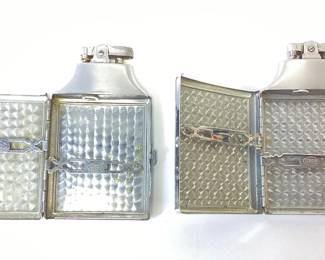 2 RONSON MASTERCASE CIGARETTE CASE AND LIGHTER COMBINATION