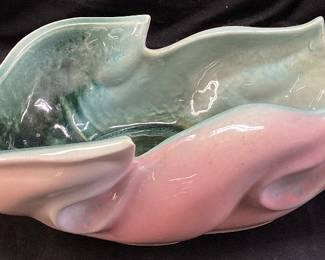  HULL POTTERY #78 LEAF CONSOLE BOWL, 12.5in W