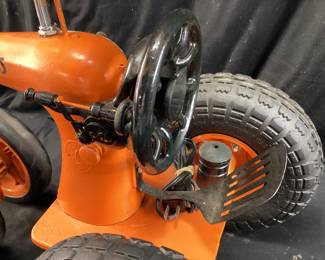 Vtg. Sewing machine Allis Chalmers lamp Great Functional re purposed Antique. No shipping PICKUP only.