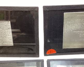 ANTIQUE REVOLUTIONARY WAR ERA LANTERN GLASS SLIDE PLATES, 1777 LETTER SIGNED BY JOHN NIXON & JOHN WHARTON, VARIOUS LETTERS DATED 1778 & 1779, ELEAZER OSWALD PORTRAIT, FORT GEORGE POWDER HORN, THE DEPLORABLE STATE OF AMERICA OR SC-H GOVERNMENT BRITISH CARTOON, AMERGIO VESPUCCI EXPLORER WITH EASTMAN LANTERN SLIDE PLATES BOX & SEEDâ€™S DRY PLATES BOX