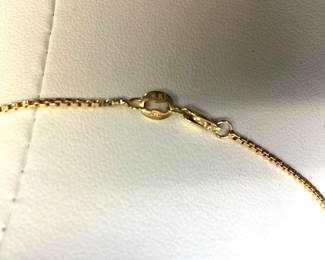 18k GOLD BOX LINK NECKLACE 2.14 grams