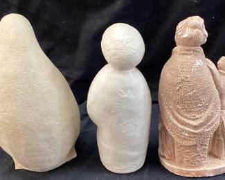  (3)VTG. MOTHER & CHILD SCULPTURES, DEL GAIA, ARTIST SIGNED 1971 #325