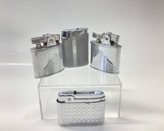 4 VINTAGE LIGHTERS Bentley, Omega, Ronson, ATC,