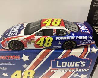 2) JIMMY JOHNSON DIECAST CARS LIMITED CHROME EDITION AND one 1:18 scale