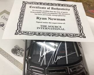 AUTOGRAPH RYAN NEWMAN WITH COA #12 ALLTEL AND MATT KENSETH #17 DEWALT DIECAST CARS BOTH ARE FIRST EDITION IN THE SERIES