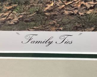 NC ARTIST TIM BRUCE GHOST SERIES SIGNED #295/450 FAMILY TIES FRAMED PRINT, FAMILY WORKING ON THE FARM NO SHIPPING PICKUP ONLY