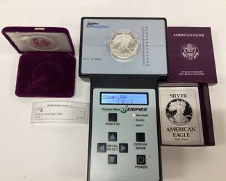 1990 U.s. Silver Eagle Dollar 99.9 Silver Coin