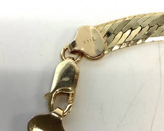  14k GOLD HERRINGBONE NECKLACE 26.30 GRAMS