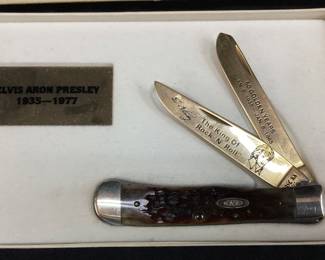 CASE XX ELVIS PRESLEY 1935-1985 50 GOLDEN YEARS TRAPPER KNIFE, LIMITED EDITION 1/2000, THE KING OF ROCK Nâ€™ ROLL