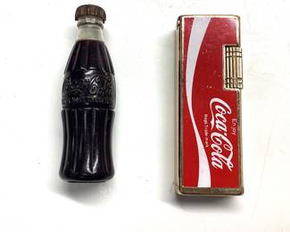 2) VINTAGE COCA COLA LIGHTERS Manufactured in the 1950s and 1960s