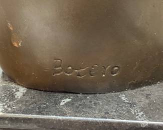 FERNANDO BOTERO HAND CRAFTED BRONZE MOTHER & CHILD ABSTRACT SCULPTURE, 13.75in H