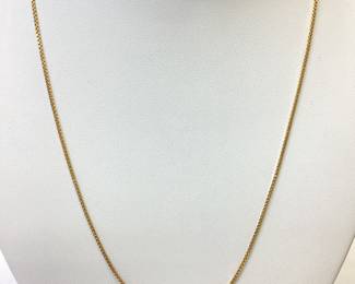 18k GOLD BOX LINK NECKLACE 2.14 grams