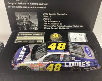 2) JIMMY JOHNSON DIECAST CARS LIMITED CHROME EDITION AND one 1:18 scale