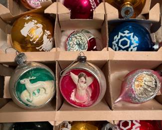 Vintage glass ornaments