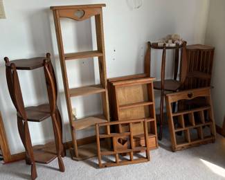 Cottage core wood shelves
