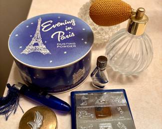Evening in Paris and other vintage perfume bottles