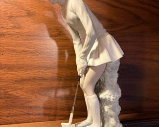 Lladro Lady Golfer Bisque Figurine #4851 11”