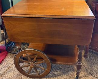 Wooden tea cart