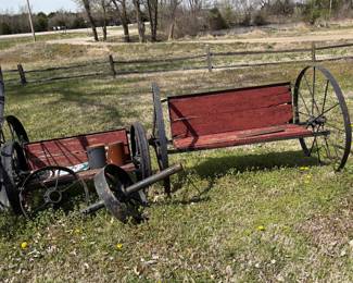 Wagon wheel benches