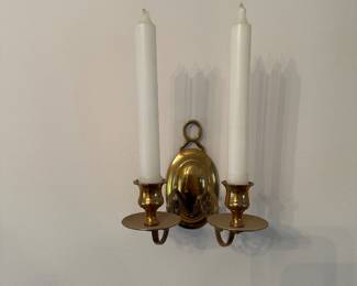 (2) brass sconces (only one photographed)