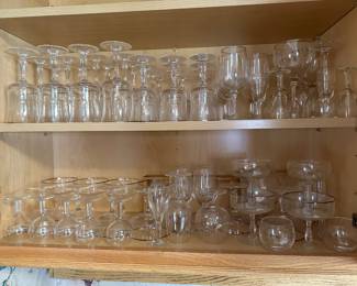 Noritake platinum rimmed stemware